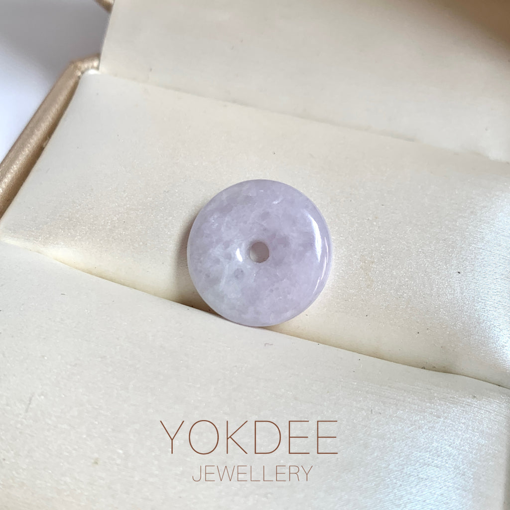 A-Grade Natural Lavender Jadeite Donut No.172798