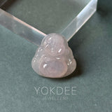 Icy A-Grade Natural Pink Jadeite Buddha Pendant No.171151