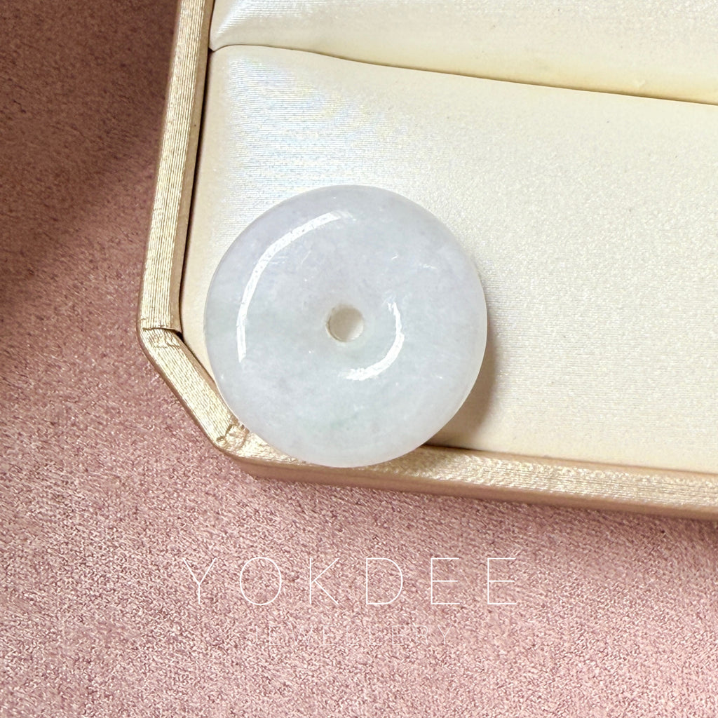 A-Grade Natural Lavender Green Jadeite Donut No. 172578