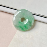 A-Grade Natural Moss On Snow Jadeite Donut No.172769