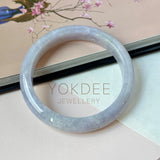 59.8mm A-Grade Natural Purple Jadeite Modern Round Bangle No.152128