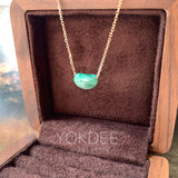 A-Grade Natural Imperial Floral Jadeite Jelly Bean Pendant No.172947