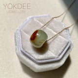 A-Grade Natural Yellowish Green Brown Jadeite Barrel No. 172630
