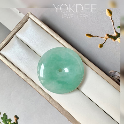 A-Grade Natural Green Jadeite Donut No.172906