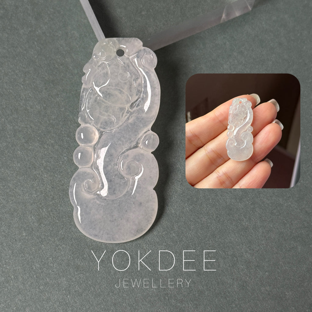 Icy A-Grade Jadeite Ruyi Pendant No. 171909