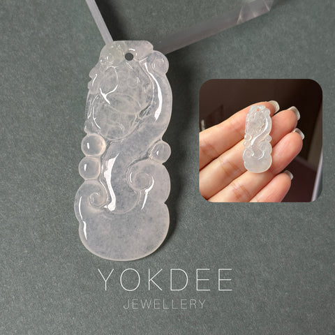 Icy A-Grade Jadeite Ruyi Pendant No. 171909