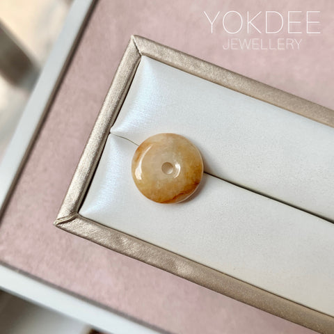 A-Grade Natural Yellow Orange Jadeite Donut No. 170509