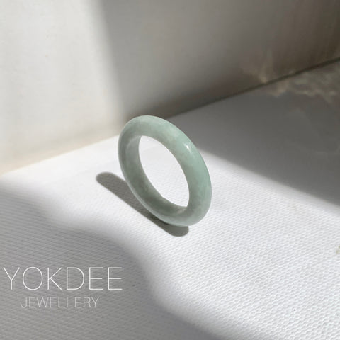 17.6mm A-Grade Light Green Jadeite Ring Band No. 161842