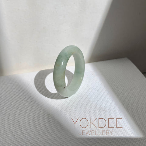 17.6mm A-Grade Light Green Jadeite Ring Band No. 161820