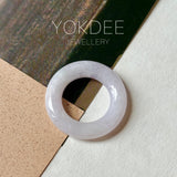 A-Grade Natural Light Lavender Jadeite Bagel Piece No. 172948