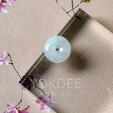 A-Grade Natural Lavender Green Jadeite Mini Bagel Piece No. 173011