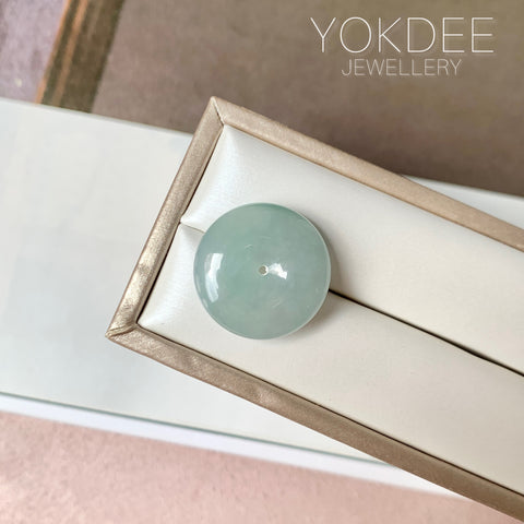 A-Grade Natural Greenish Blue Jadeite Donut No. 172922