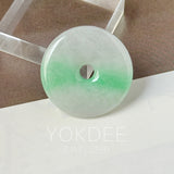 A-Grade Natural Moss On Snow Jadeite Donut No.172765