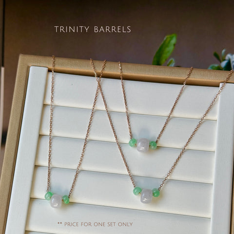A-Grade Natural Jadeite Trinity Barrels No.172712