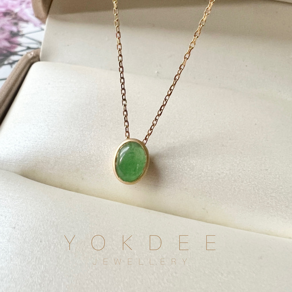 A-Grade Green Jadeite MINI.malist Pendant No.172090