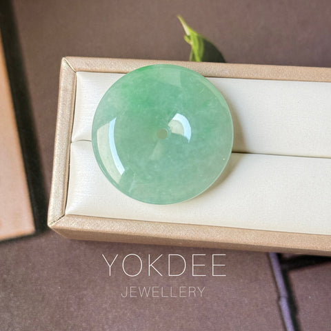 A-Grade Natural Green Jadeite Donut No.172903