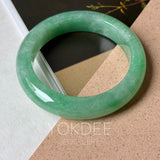 50.8mm A-Grade Green Jadeite Modern Round Bangle(Collector's Item) No.152145