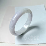54.6mm A-Grade Natural Lavender Jadeite Modern Round Bangle No.152065