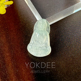 Icy A-Grade Natural Jadeite Goddess of Mercy Pendant No. 172734
