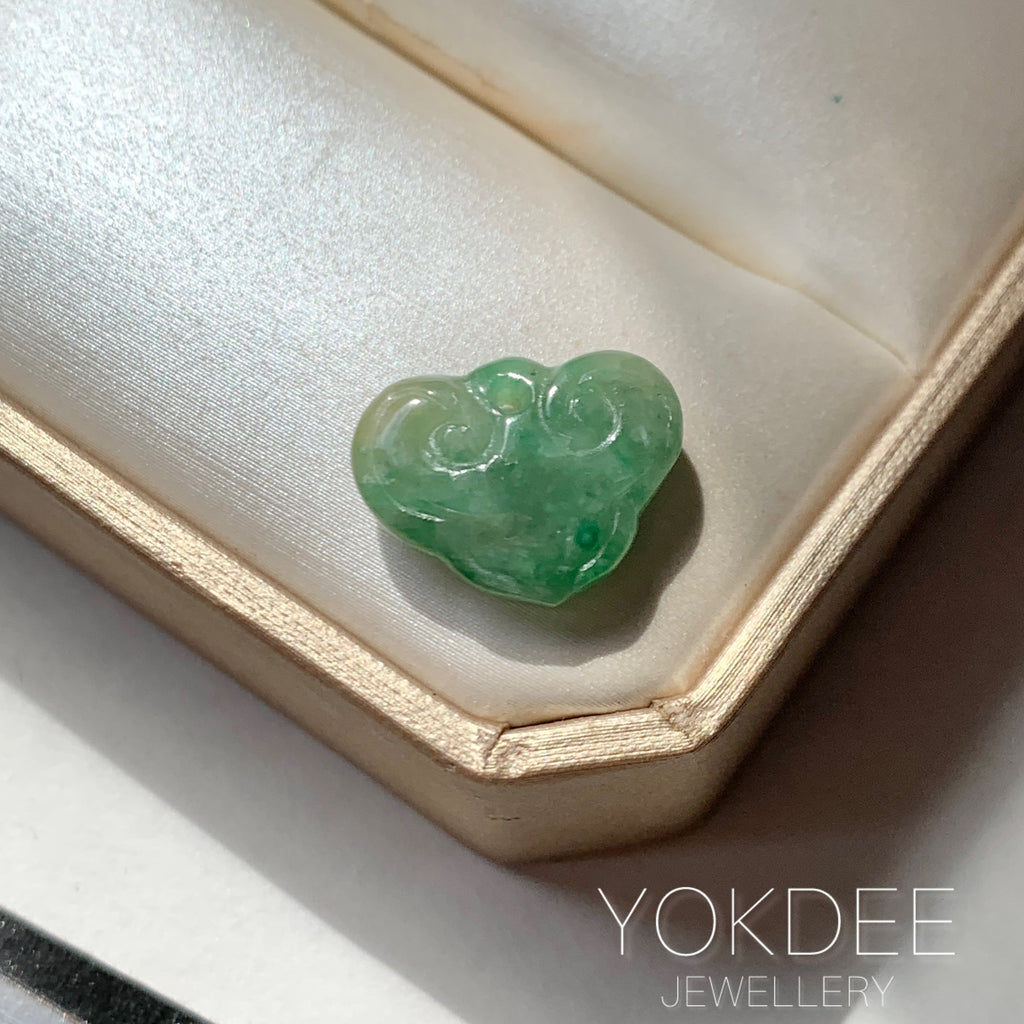 A-Grade Green Yellow Jadeite Ruyi Pendant No. 172967
