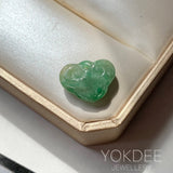 A-Grade Green Yellow Jadeite Ruyi Pendant No. 172967