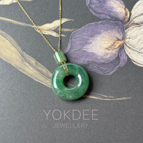 Icy A-Grade Natural Imperial Jadeite Bagel Piece No.171592