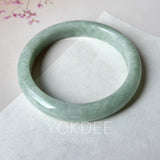 66.8mm A-Grade Light Green Jadeite Modern Round Bangle No.152188