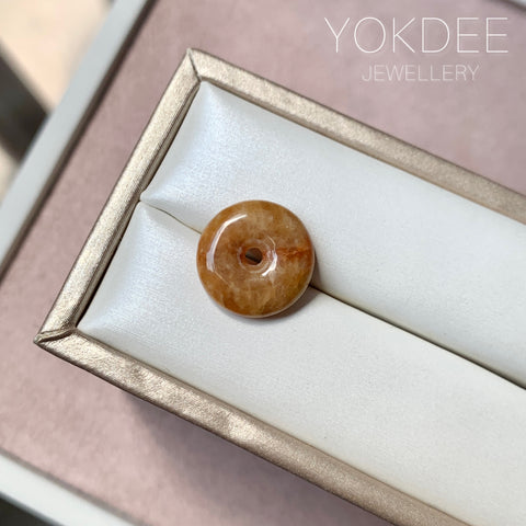 A-Grade Natural Russet Jadeite Donut No. 171210