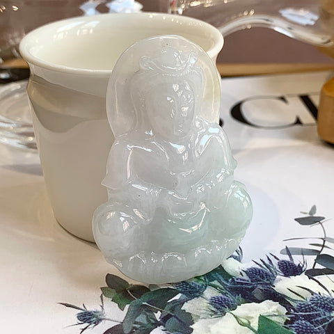 A-Grade Natural Jadeite Goddess Of Mercy (Guan Yin) No.170495