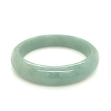 58.8mm A-Grade Natural Green Jadeite Modern Round Bangle No.151658