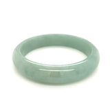 58.8mm A-Grade Natural Green Jadeite Modern Round Bangle No.151658