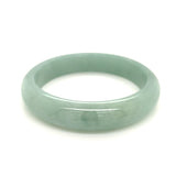 58.8mm A-Grade Natural Green Jadeite Modern Round Bangle No.151658