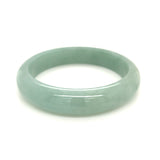 58.8mm A-Grade Natural Green Jadeite Modern Round Bangle No.151658