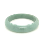 58.8mm A-Grade Natural Green Jadeite Modern Round Bangle No.151658