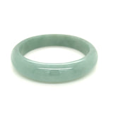 58.8mm A-Grade Natural Green Jadeite Modern Round Bangle No.151658