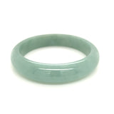 58.8mm A-Grade Natural Green Jadeite Modern Round Bangle No.151658