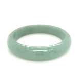 58.8mm A-Grade Natural Green Jadeite Modern Round Bangle No.151658