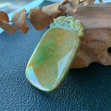 A-Grade Natural Tri-Colour Jadeite Antique Pendant No.220191