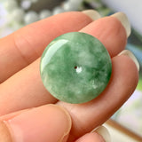 SOLD OUT: A-Grade Natural Green Jadeite Donut Pendant No.220569