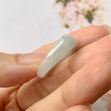 15.2mm A-Grade Grey Jadeite Saddle Loaf Ring Band No.220587