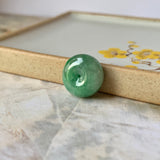 A-Grade Natural  Green Jadeite Donut Pendant No.171770