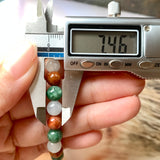 SOLD OUT: 7.4mm A-Grade Natural Tri-Colour Jadeite Beaded Bracelet No.190346
