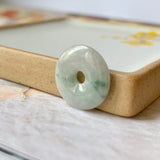 SOLD OUT: A-Grade Natural Floral Jadeite Donut Pendant No.171766