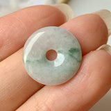 SOLD OUT: A-Grade Natural Floral Jadeite Donut Pendant No.171766