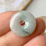 SOLD OUT: A-Grade Natural Floral Jadeite Donut Pendant No.171766