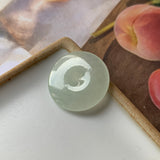 A-Grade Natural Light Green Jadeite Donut Pendant No.171768