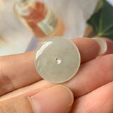 A-Grade Natural Light Green Jadeite Donut No.171768
