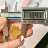 A-Grade Natural Yellow Jadeite Bespoke Clover Pendant No. 171916
