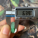 17mm A-Grade Natural Moss On Snow Jadeite Ring Band No.162120