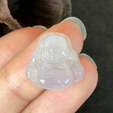 Icy A-Grade Type A Natural Lilac Jadeite Jade Buddha Pendant No.170394